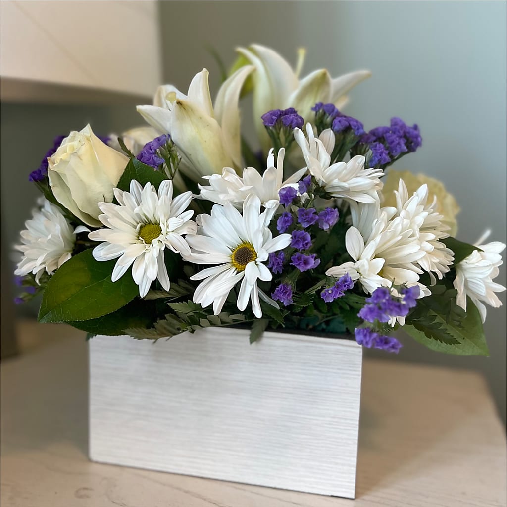 Beyond Blue Box Bouquet – Wheeling Flower Shop Inc, Wheeling WV