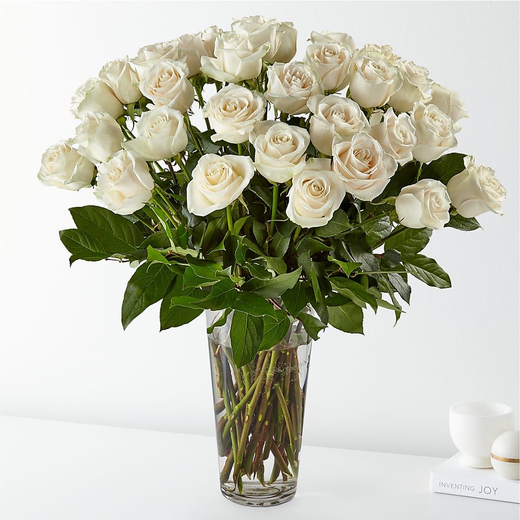 Long Stem White Rose Bouquet – Wheeling Flower Shop Inc, Wheeling WV