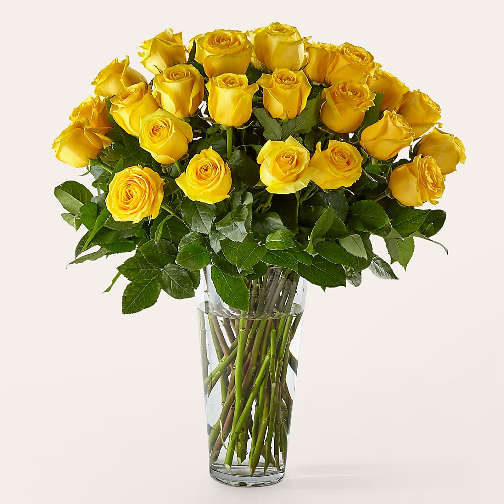 Long Stem Yellow Rose Bouquet – Wheeling Flower Shop Inc, Wheeling WV