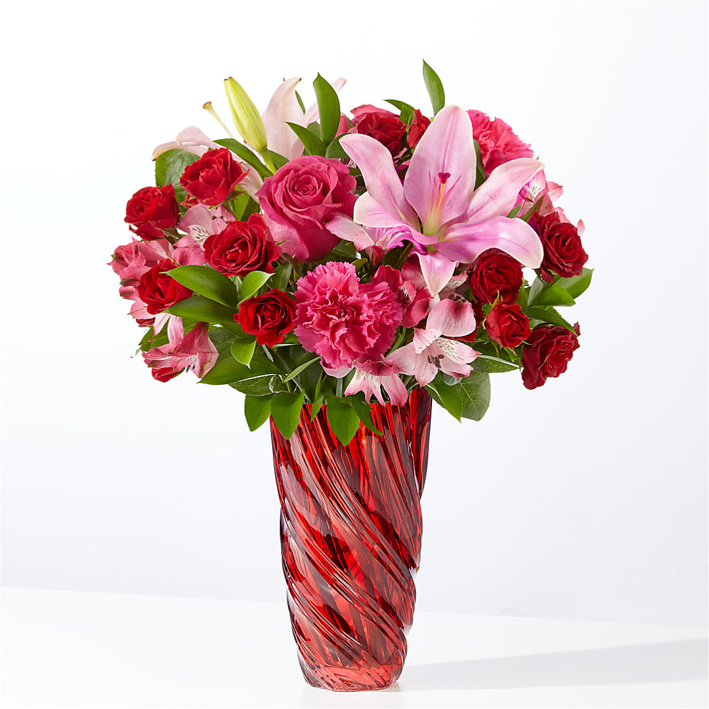 In Love Bouquet with Luxe Swirl Vase – Wheeling Flower Shop Inc, Wheeling WV