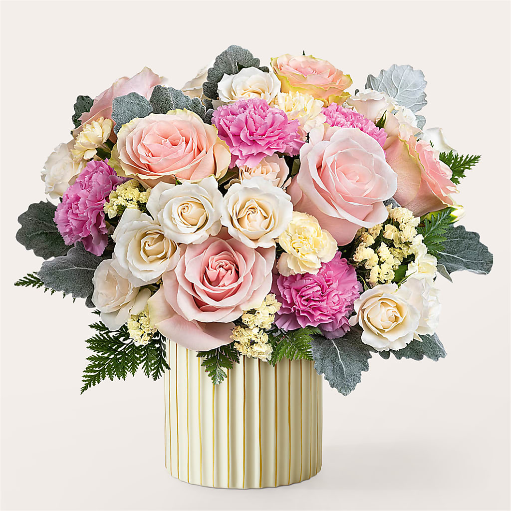 Blissful Moments Bouquet with Ivory Vase – Wheeling Flower Shop Inc, Wheeling WV