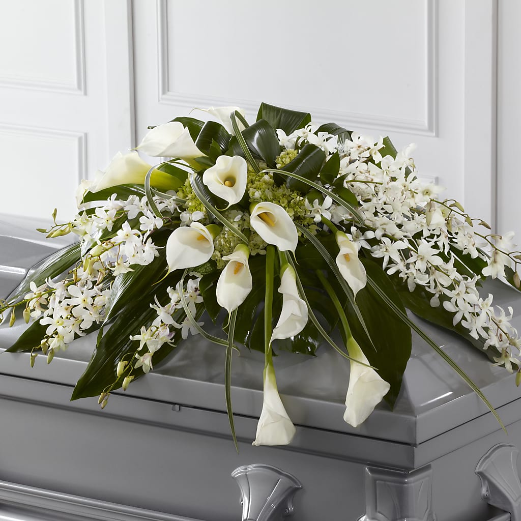 Angel Wings Casket Spray – Wheeling Flower Shop Inc, Wheeling WV