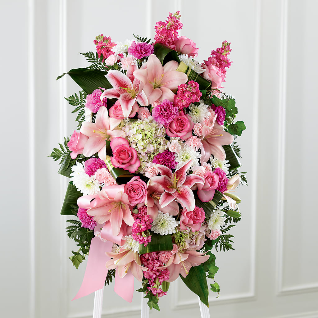 Comforting Standing Spray – Wheeling Flower Shop Inc, Wheeling WV