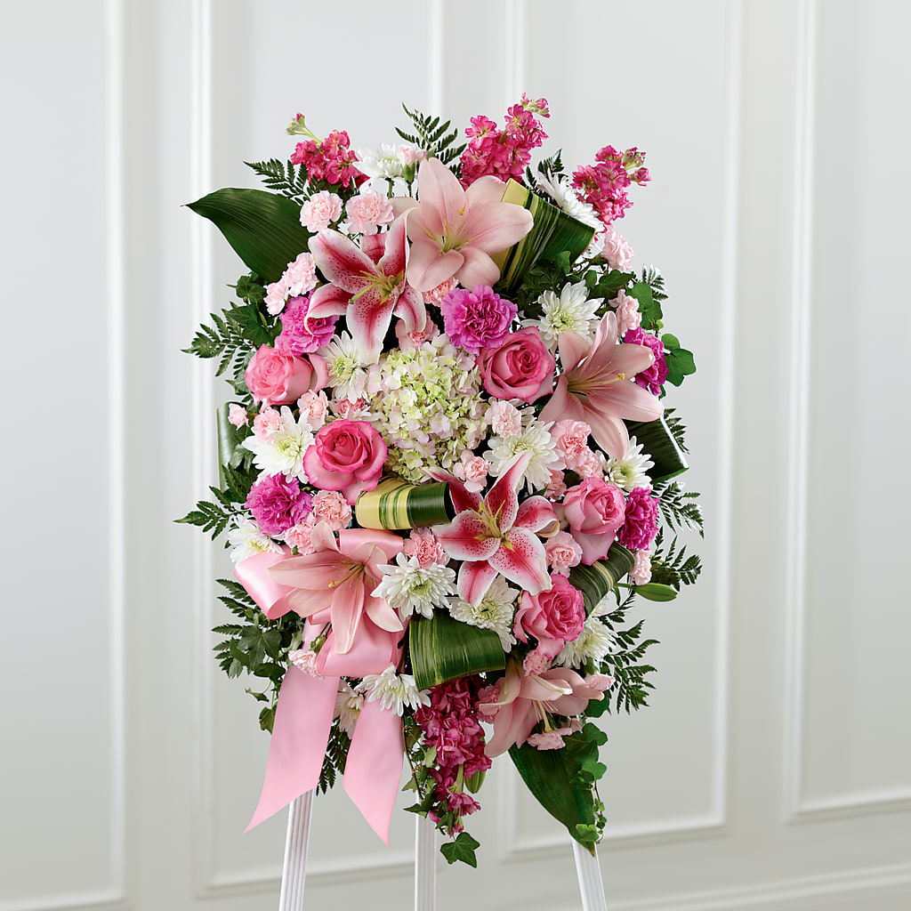 Comforting Standing Spray – Wheeling Flower Shop Inc, Wheeling WV