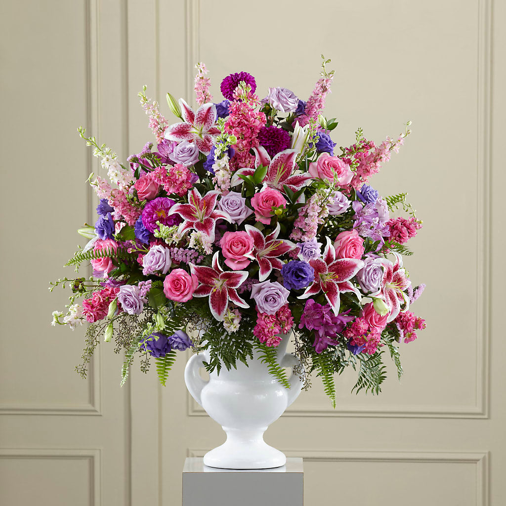 Peaceful Tribute Arrangement – Wheeling Flower Shop Inc, Wheeling WV