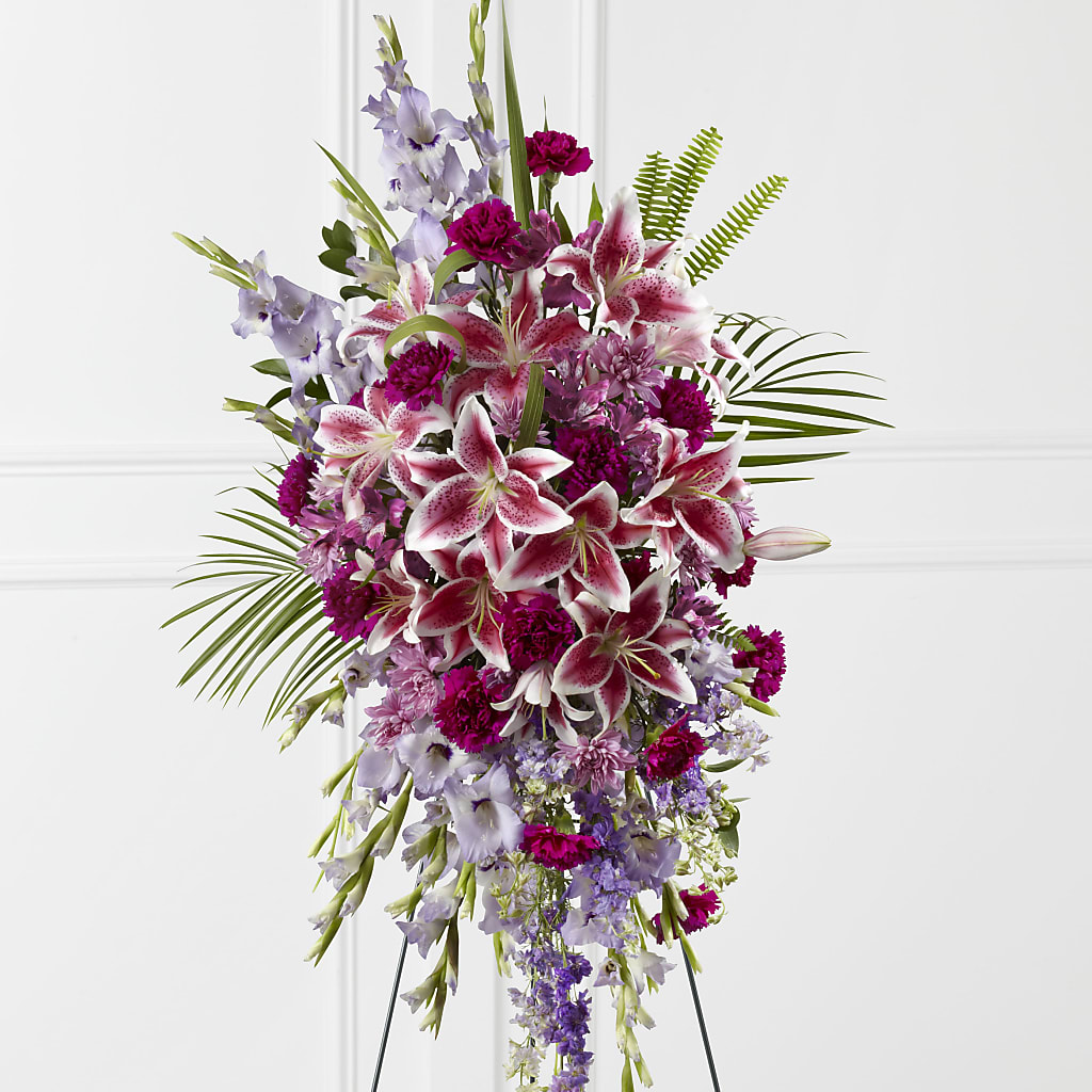 Tender Touch Standing Spray – Wheeling Flower Shop Inc, Wheeling WV