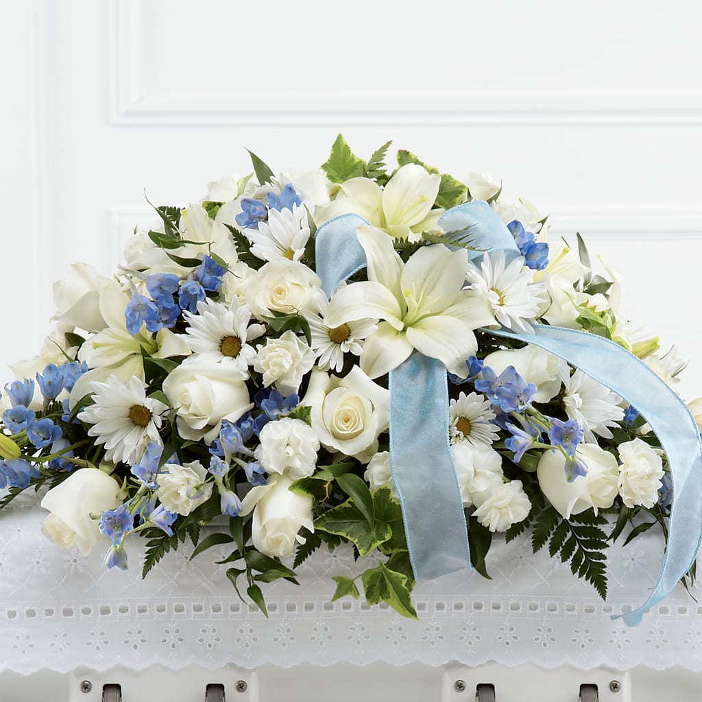 Tender Treasure Casket Spray – Wheeling Flower Shop Inc, Wheeling WV