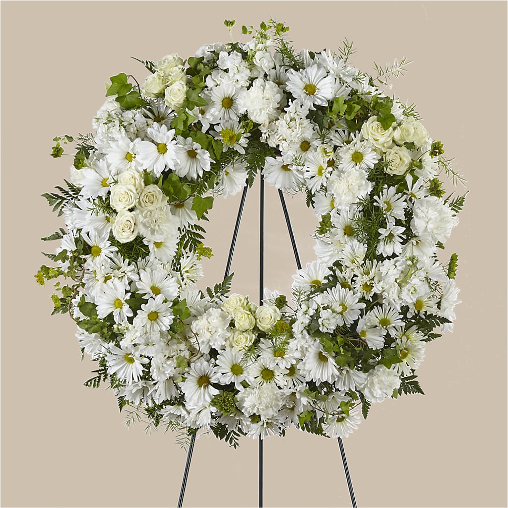 Faithful Wishes Wreath – Wheeling Flower Shop Inc, Wheeling WV