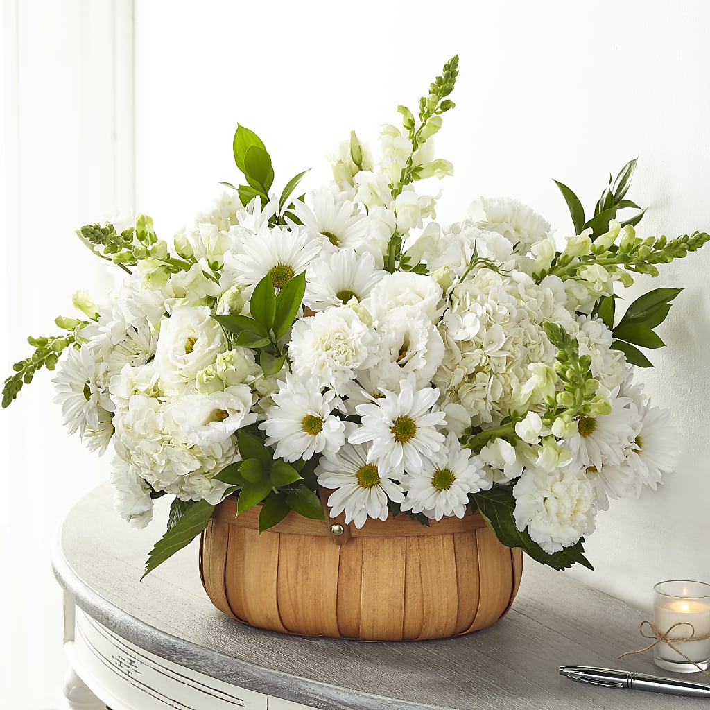 Pure Ivory Basket – Wheeling Flower Shop Inc, Wheeling WV