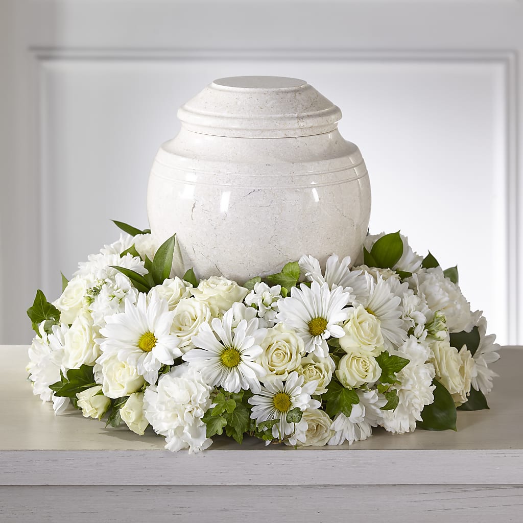 Ivory Gardens Cremation Adornment – Wheeling Flower Shop Inc, Wheeling WV