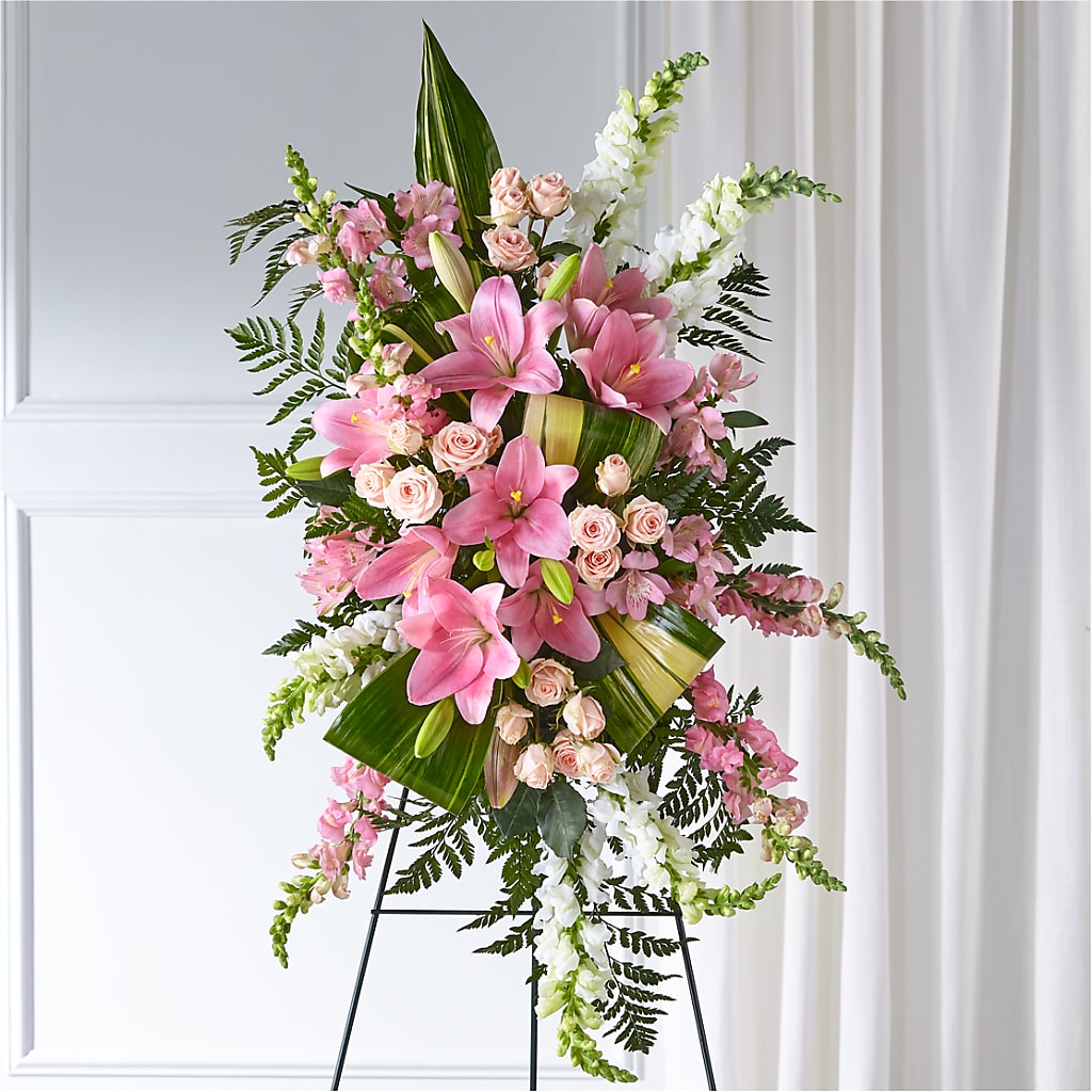Elegant Embrace Standing Spray – Wheeling Flower Shop Inc, Wheeling WV