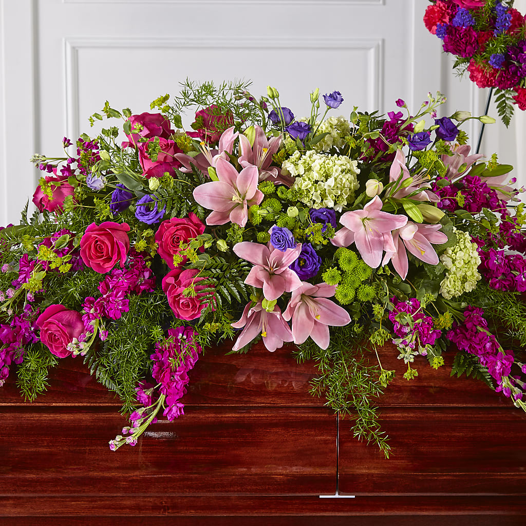 Radiant Tribute Casket Spray – Wheeling Flower Shop Inc, Wheeling WV