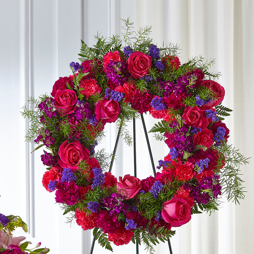 Calming Colors Wreath – Wheeling Flower Shop Inc, Wheeling WV