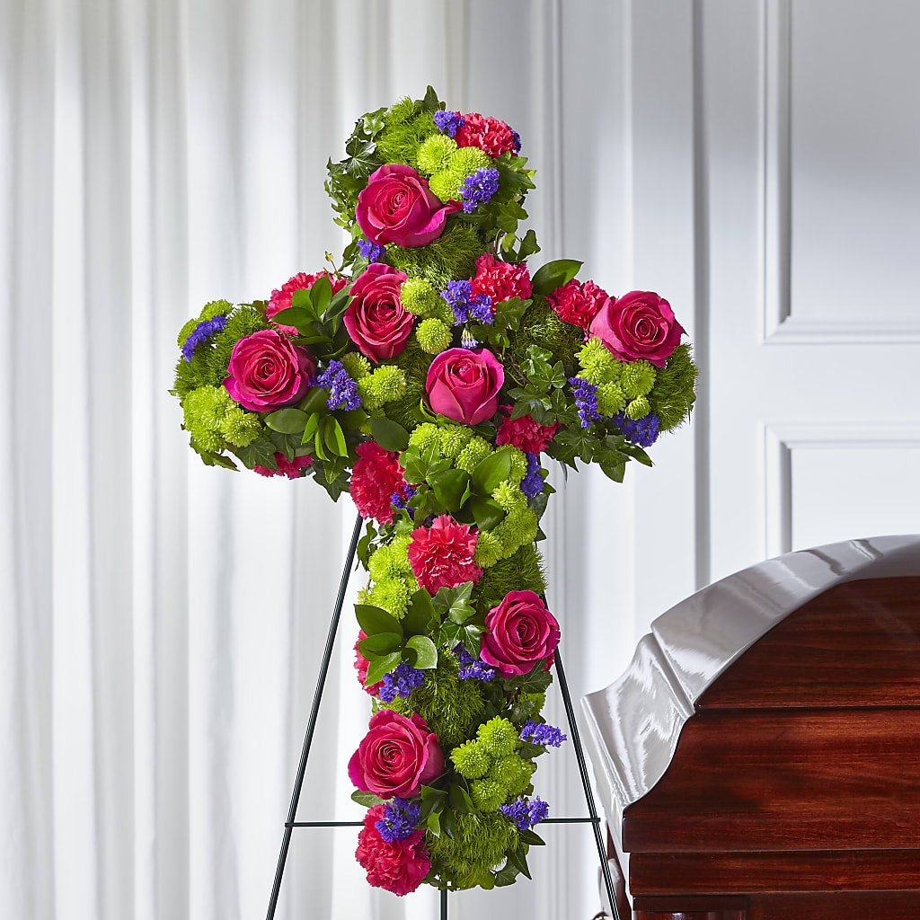 Tribute Rose Floral Cross – Wheeling Flower Shop Inc, Wheeling WV