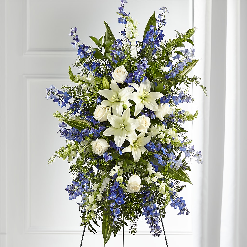 Faithful Friend Standing Spray – Wheeling Flower Shop Inc, Wheeling WV