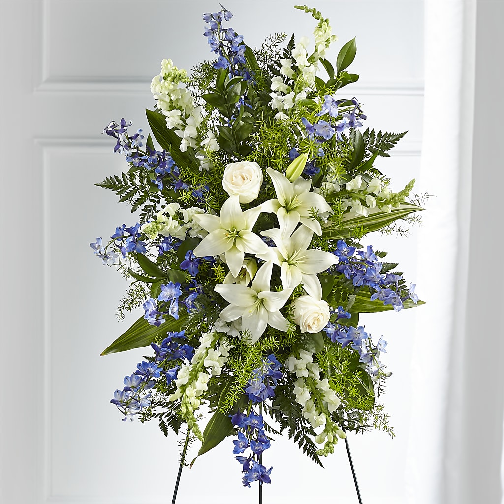 Faithful Friend Standing Spray – Wheeling Flower Shop Inc, Wheeling WV