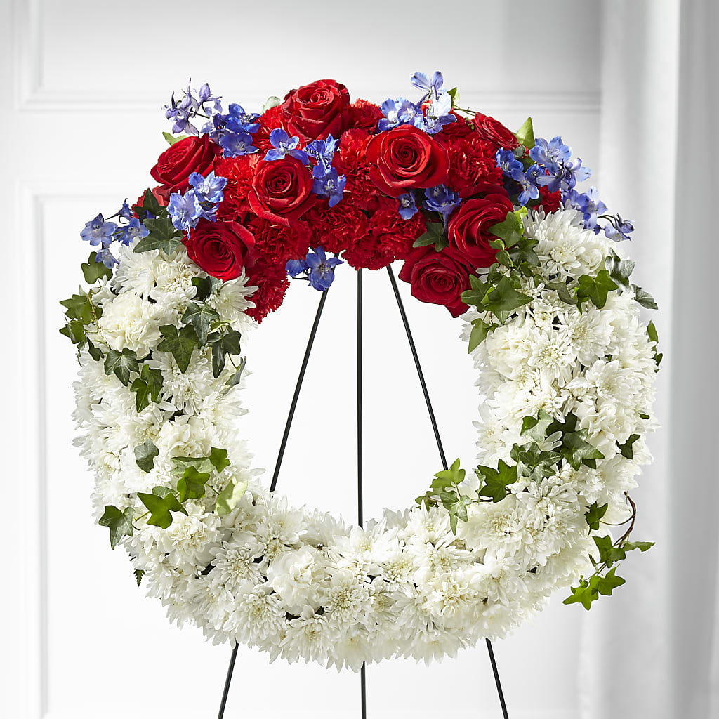Patriotic Passion Wreath – Wheeling Flower Shop Inc, Wheeling WV