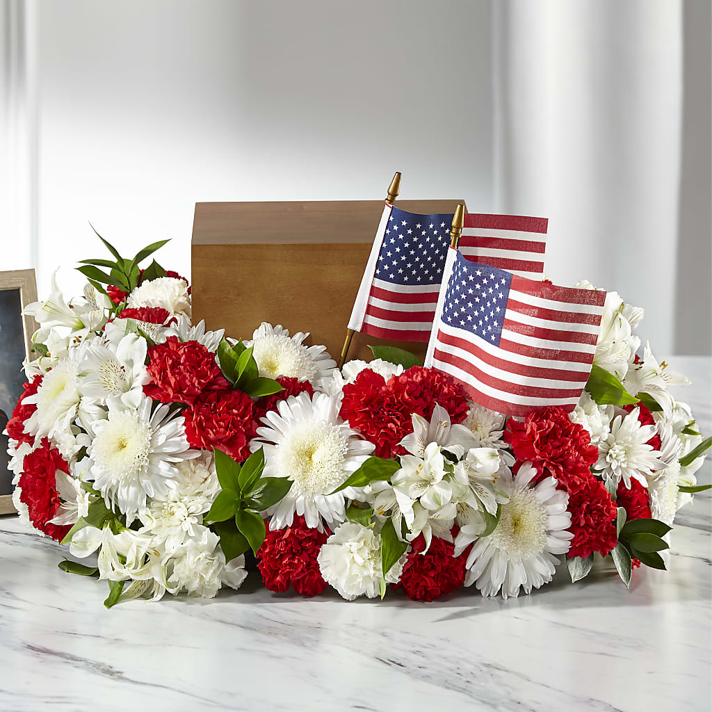 Spirit of Patriotism Cremation Adornment – Wheeling Flower Shop Inc, Wheeling WV