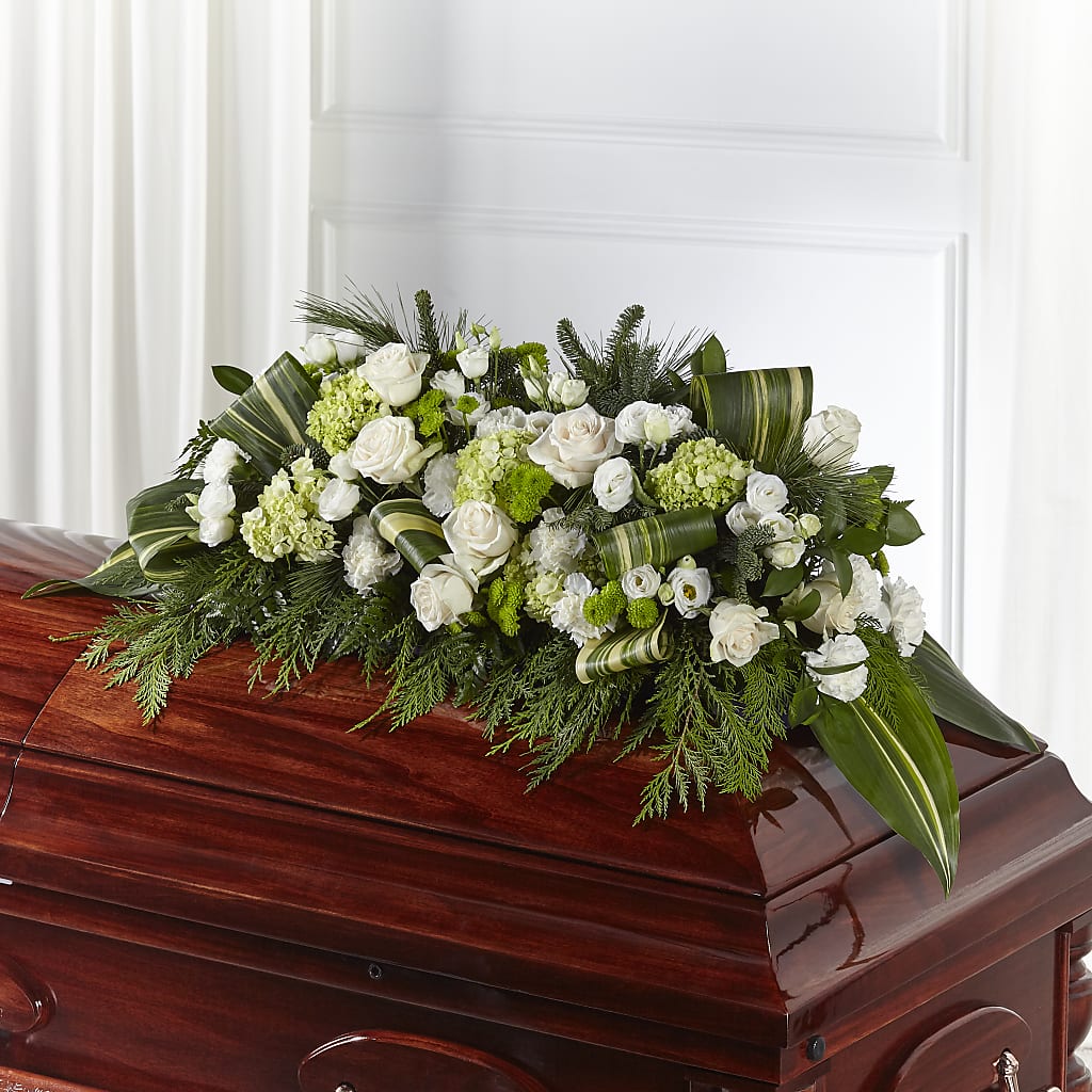 Hopeful Gesture Casket Spray – Wheeling Flower Shop Inc, Wheeling WV