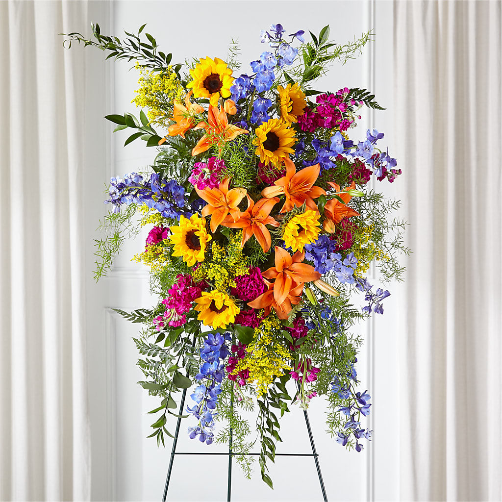 Sunlit Memories Standing Spray (Standard) – Wheeling Flower Shop Inc, Wheeling WV
