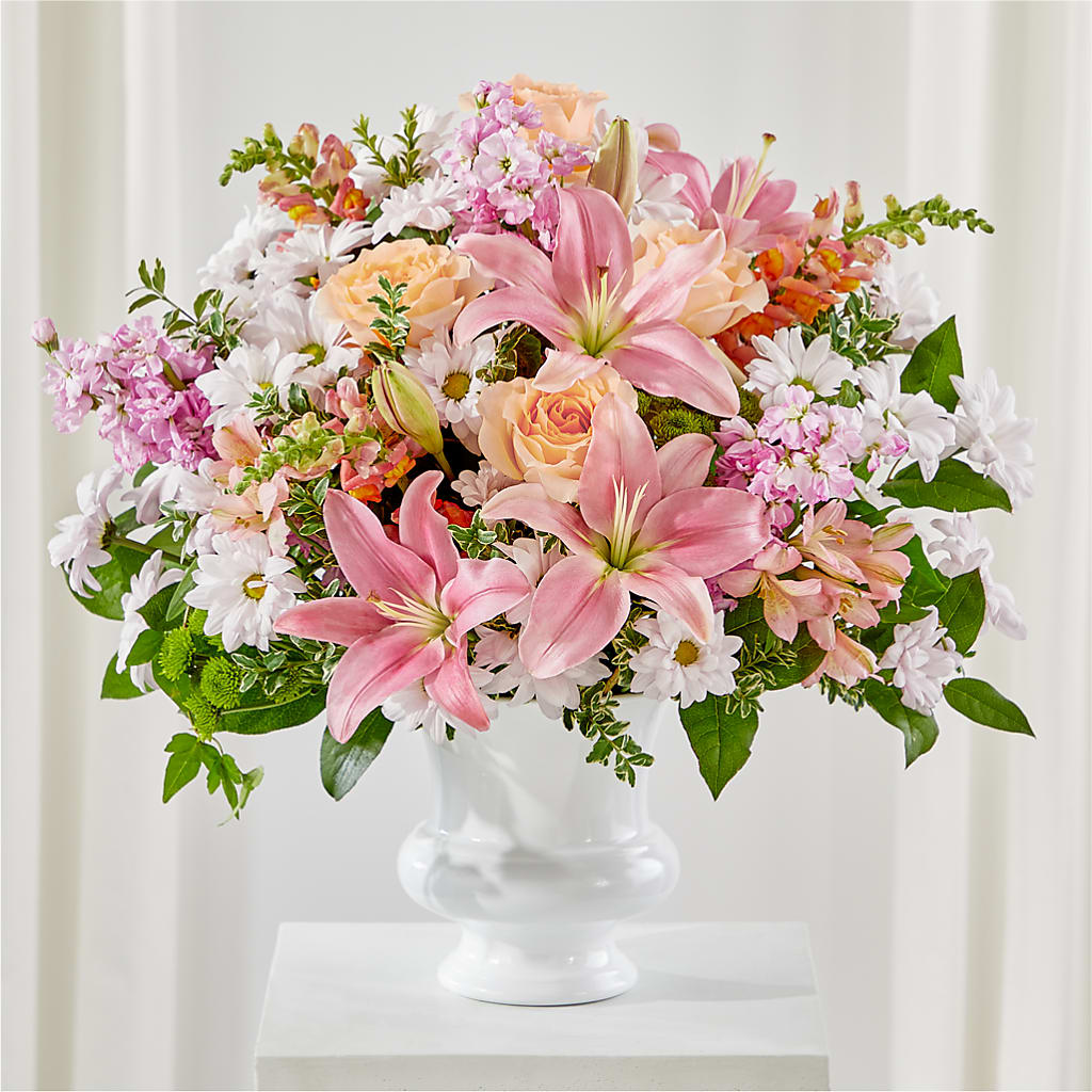Heartfelt Gesture Urn Arrangement – Wheeling Flower Shop Inc, Wheeling WV