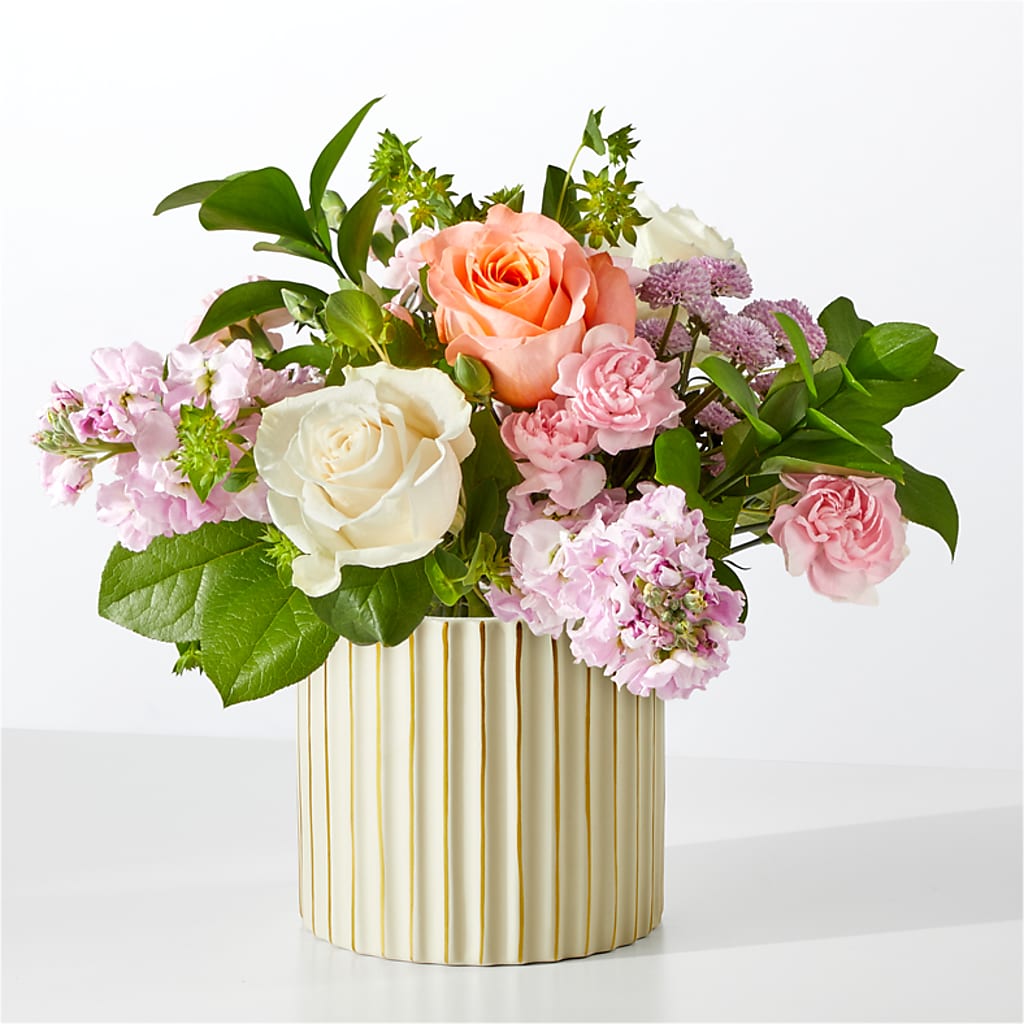 French Market Bouquet with Ivory Vase – Wheeling Flower Shop Inc, Wheeling WV
