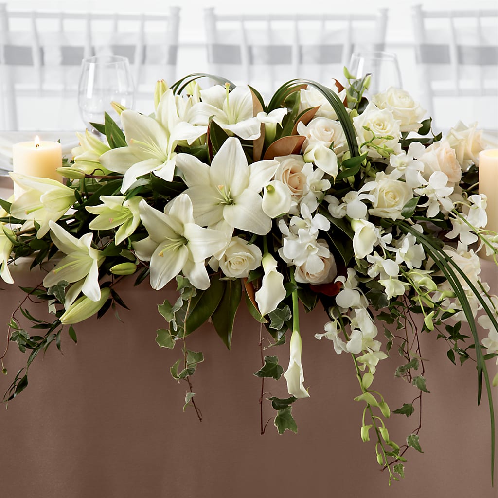White Linen Arrangement – Wheeling Flower Shop Inc, Wheeling WV