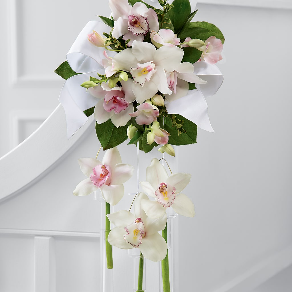 Perfect Entrance Pew Arrangement – Wheeling Flower Shop Inc, Wheeling WV