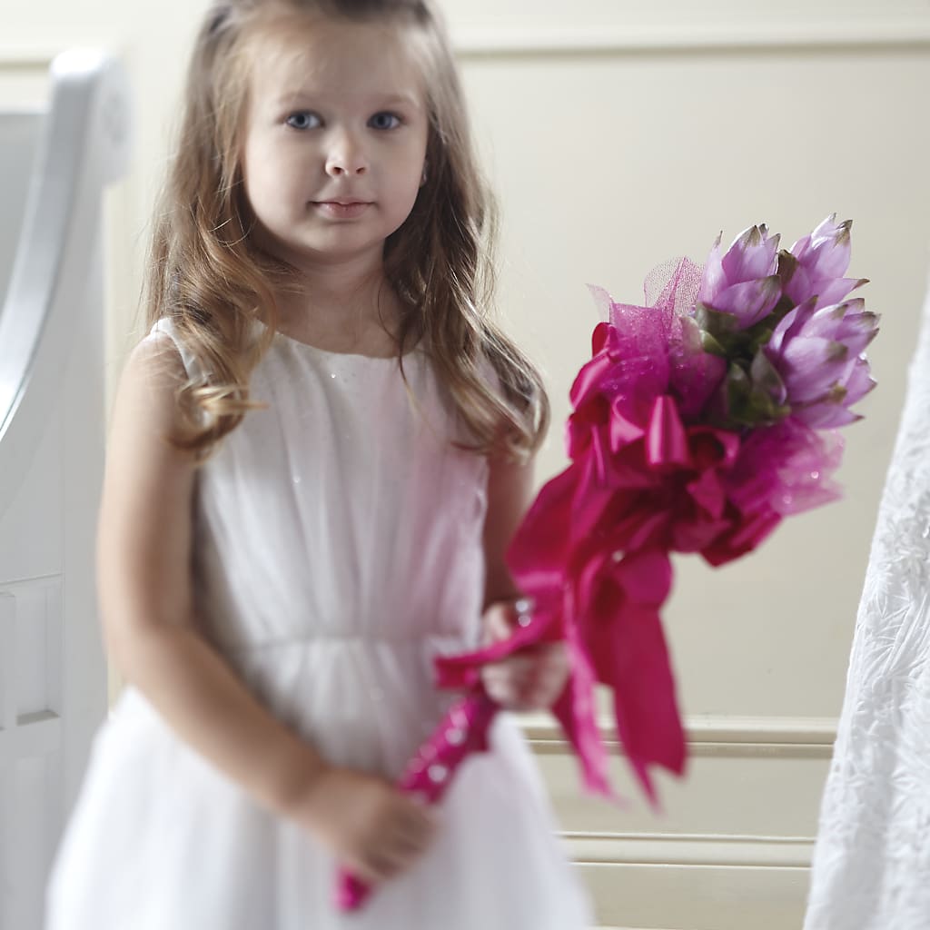 Sparkle Pink Flower Girl Bouquet – Wheeling Flower Shop Inc, Wheeling WV