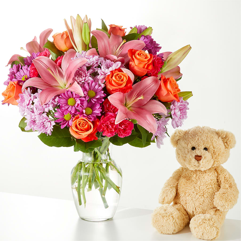 One and Only Bouquet and Bear Bundle –  Wheeling Flower Shop Inc, Wheeling WV