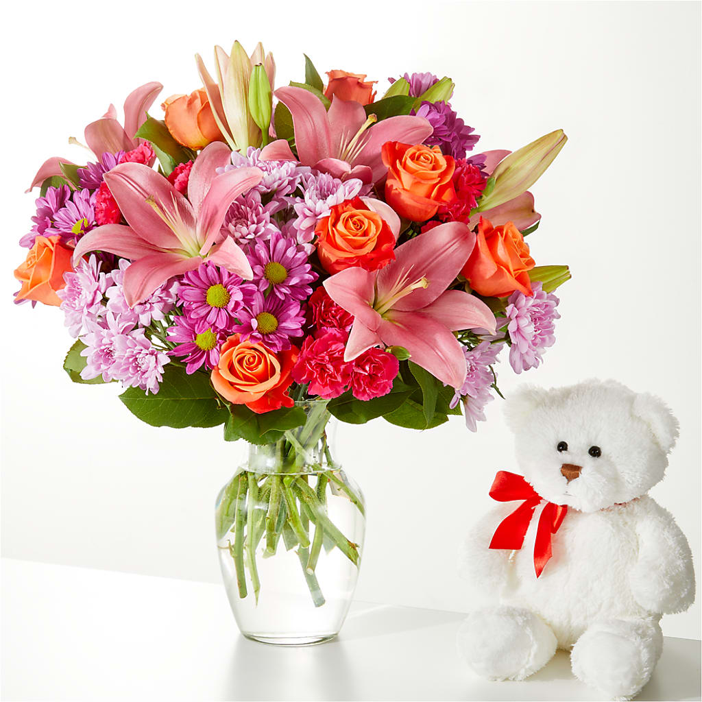 One and Only Bouquet and Bear Bundle –  Wheeling Flower Shop Inc, Wheeling WV