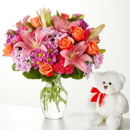 One and Only Bouquet and Bear Bundle –  Wheeling Flower Shop Inc, Wheeling WV