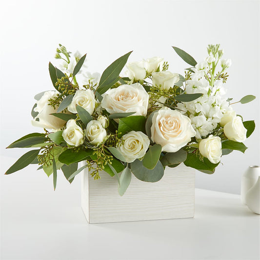Fresh Linen Box Bouquet –  Wheeling Flower Shop Inc, Wheeling WV