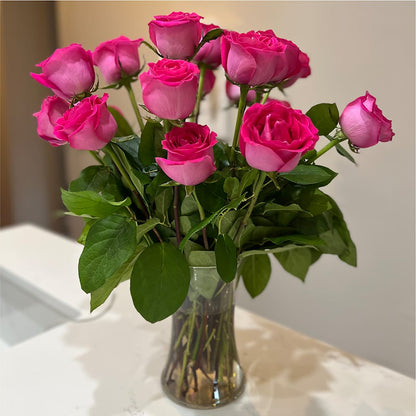 Long Stem Pink Rose Bouquet –  Wheeling Flower Shop Inc, Wheeling WV