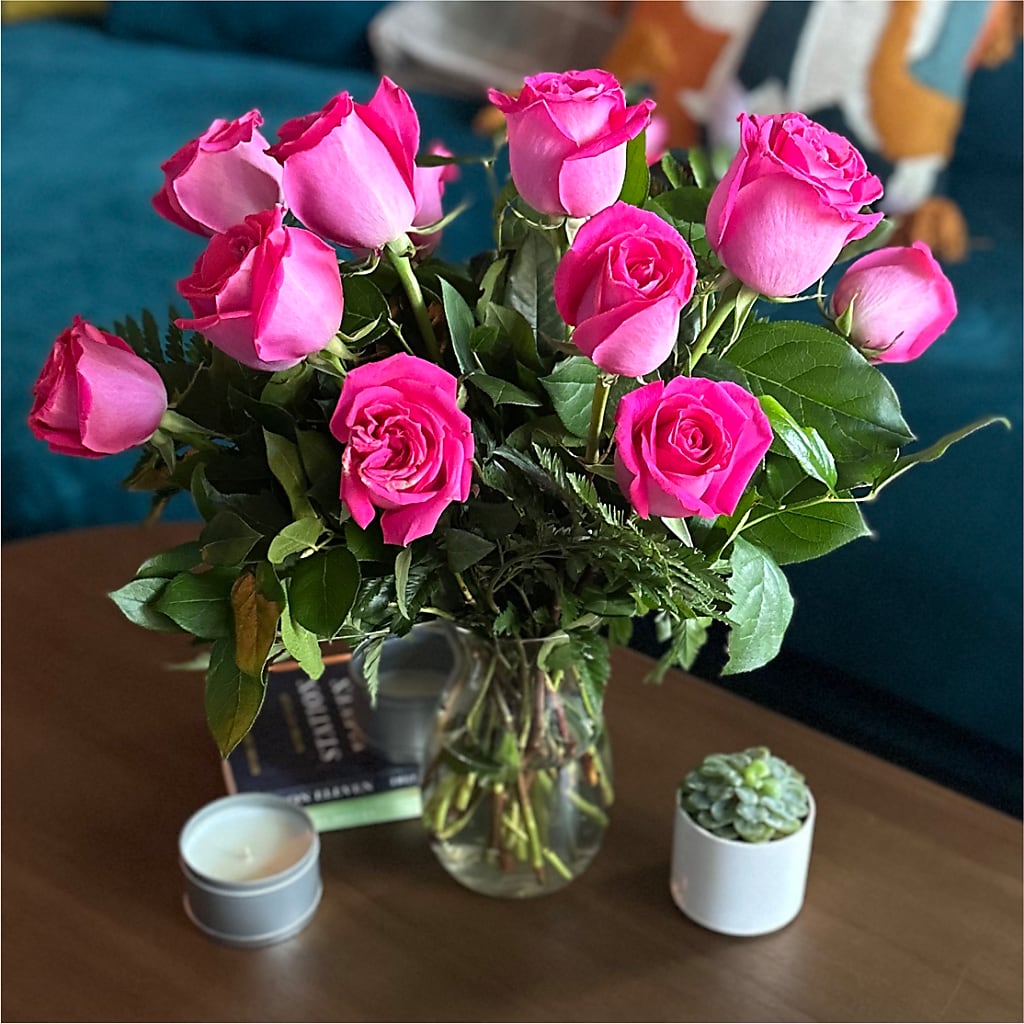 Long Stem Pink Rose Bouquet –  Wheeling Flower Shop Inc, Wheeling WV