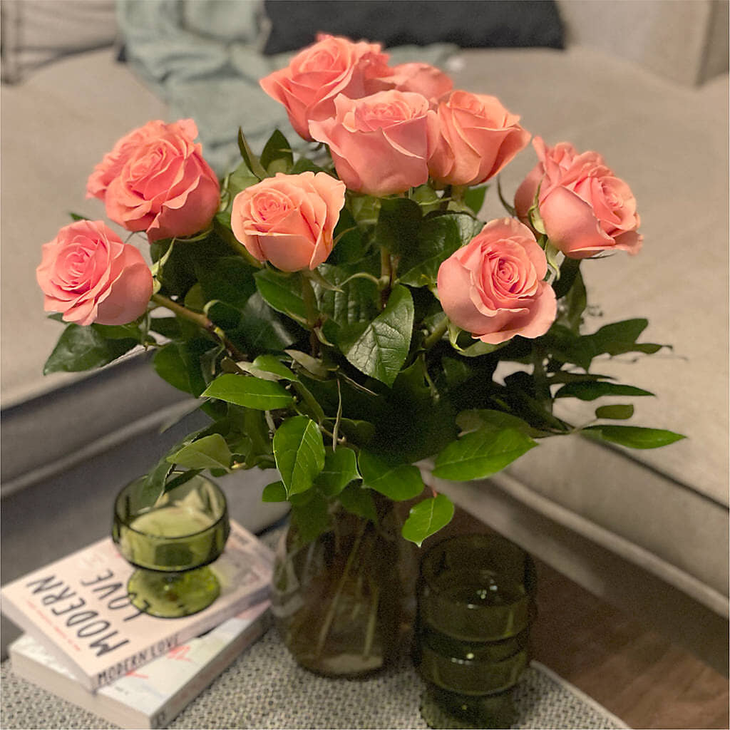 Long Stem Pink Rose Bouquet –  Wheeling Flower Shop Inc, Wheeling WV