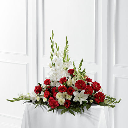 Crimson & White Arrangement –  Wheeling Flower Shop Inc, Wheeling WV