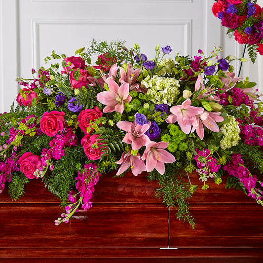 Radiant Tribute Casket Spray –  Wheeling Flower Shop Inc, Wheeling WV