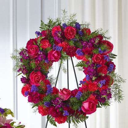 Calming Colors Wreath –  Wheeling Flower Shop Inc, Wheeling WV