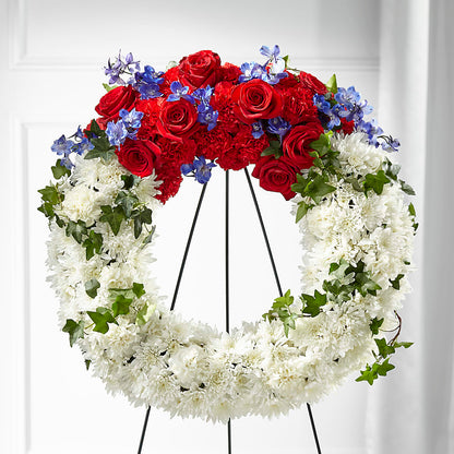Patriotic Passion Wreath –  Wheeling Flower Shop Inc, Wheeling WV