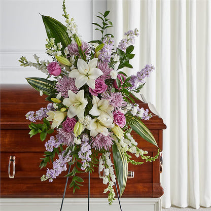 Grateful Hearts Standing Spray –  Wheeling Flower Shop Inc, Wheeling WV