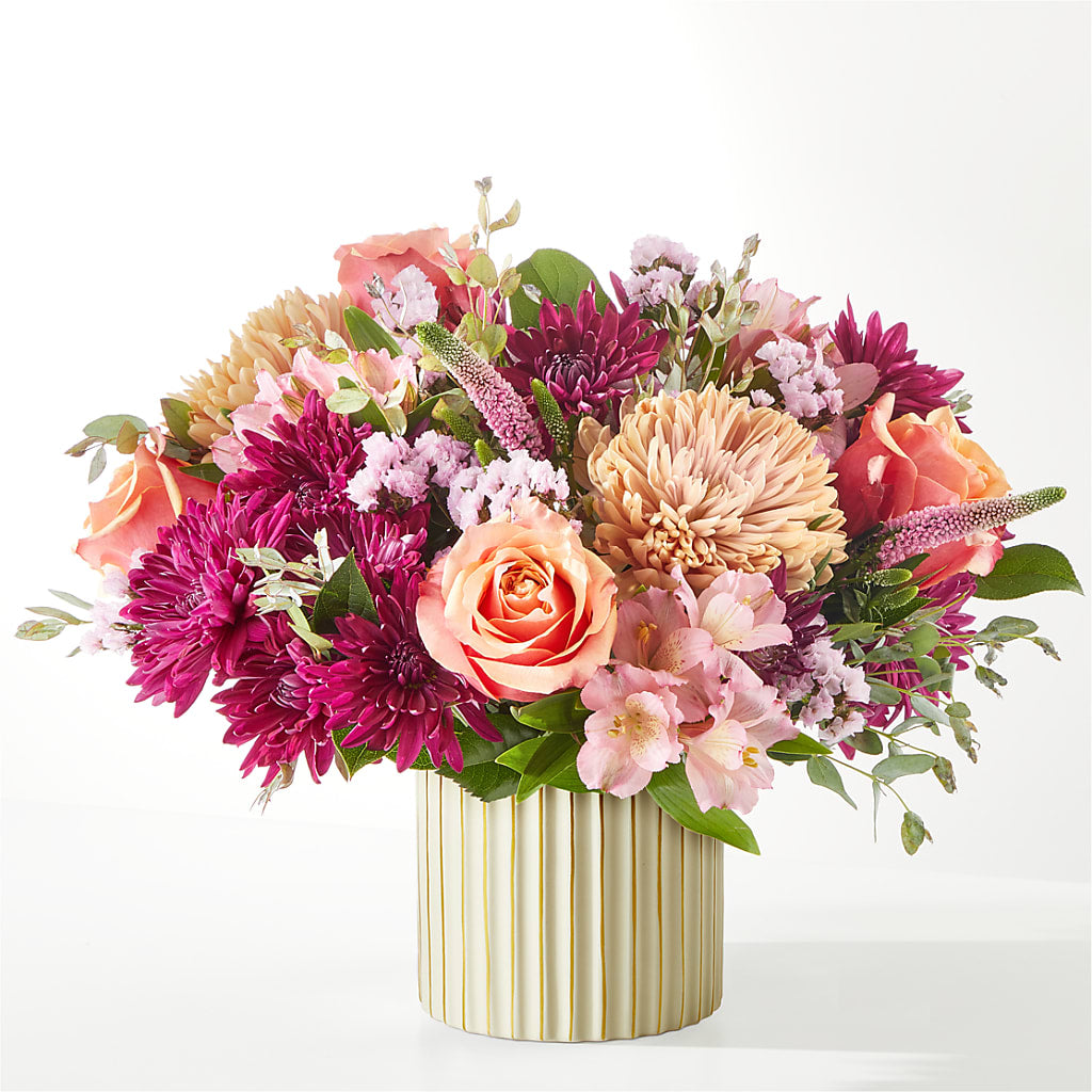 Berry Cobbler Bouquet with Ivory Vase –  Wheeling Flower Shop Inc, Wheeling WV