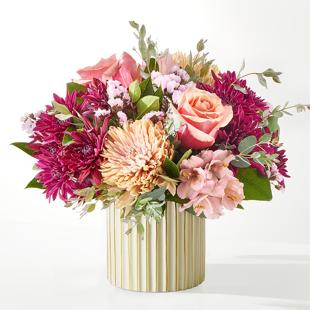 Berry Cobbler Bouquet with Ivory Vase –  Wheeling Flower Shop Inc, Wheeling WV