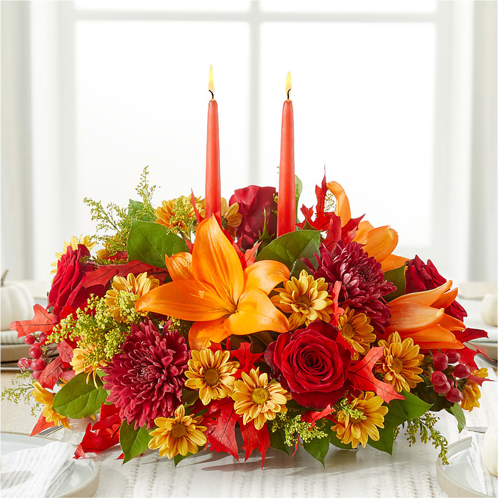 Autumn's Embrace Centerpiece –  Wheeling Flower Shop Inc, Wheeling WV