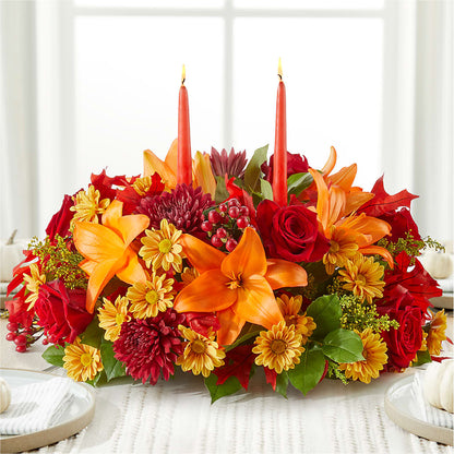 Autumn's Embrace Centerpiece –  Wheeling Flower Shop Inc, Wheeling WV