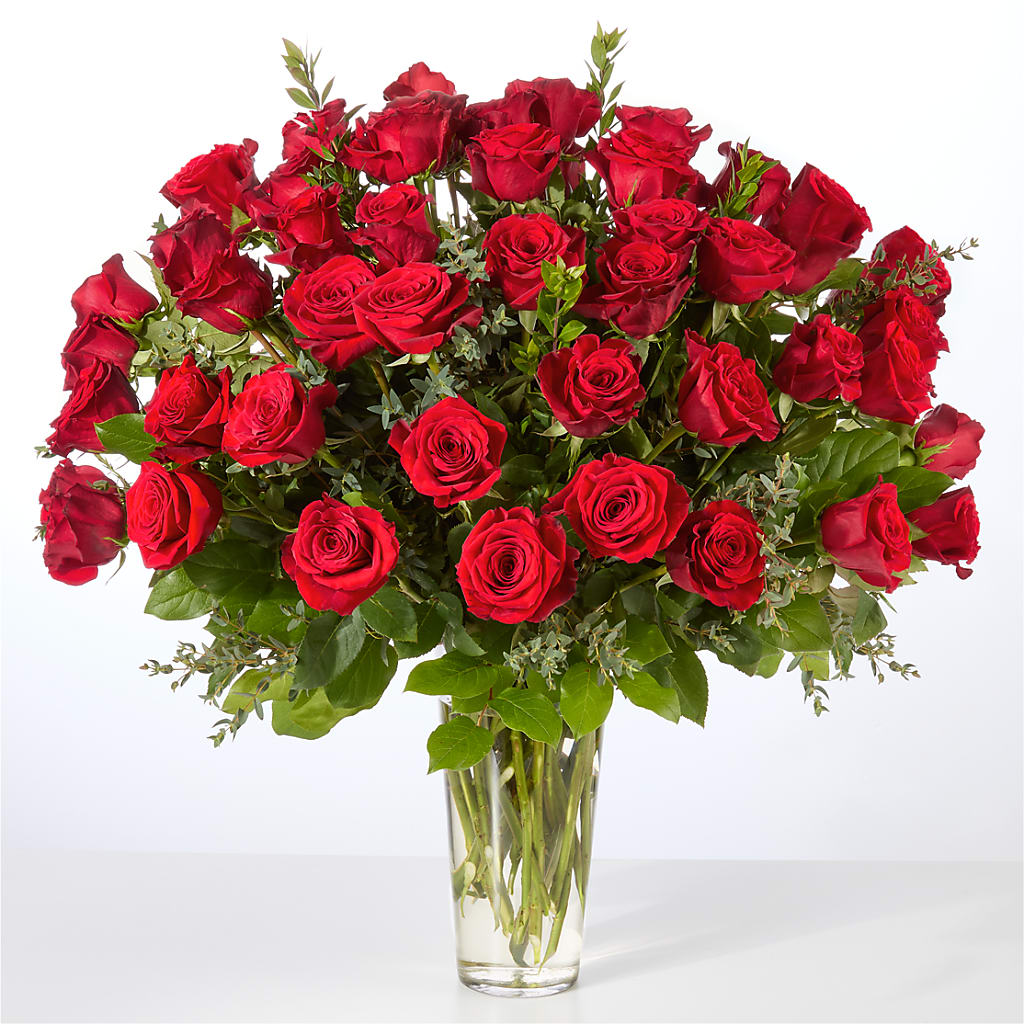 Forever Yours Fifty Stem Red Rose Bouquet –  Wheeling Flower Shop Inc, Wheeling WV