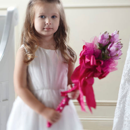Sparkle Pink Flower Girl Bouquet –  Wheeling Flower Shop Inc, Wheeling WV